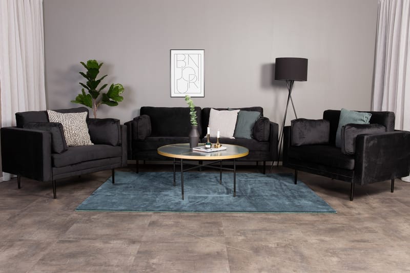 Boom 3-personers Sofa - Sort - Møbler - Sofaer - Velour sofaer