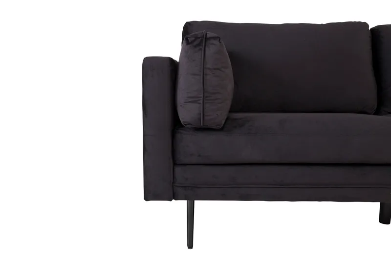 Boom 3-personers Sofa - Sort - Møbler - Sofaer - Velour sofaer