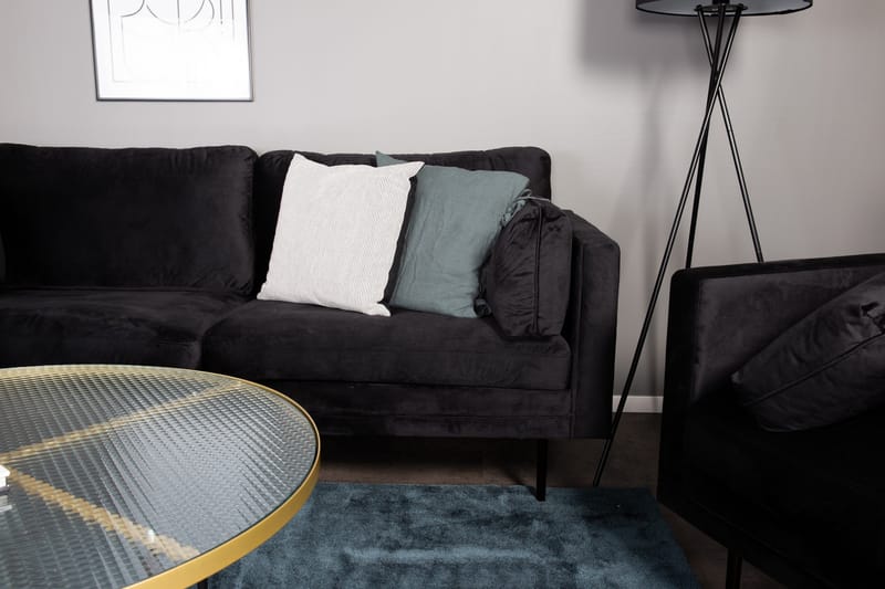 Boom 3-personers Sofa - Sort - Møbler - Sofaer - Velour sofaer