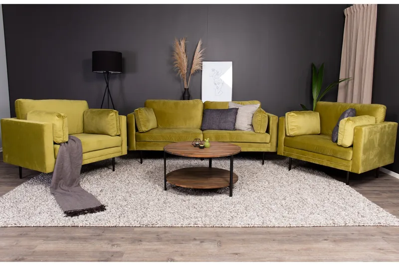 Boom 3-personers Sofa - Grøn - Møbler - Sofaer - Velour sofaer