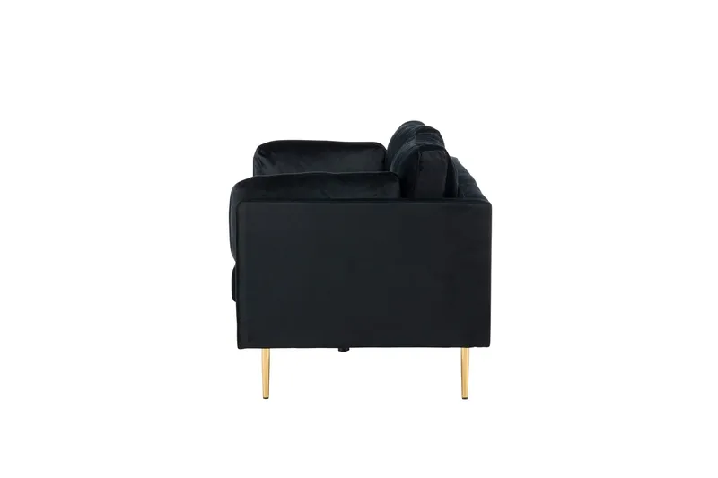 Boom Fløjlssofa 3-personers - Sort - Møbler - Sofaer - Velour sofaer