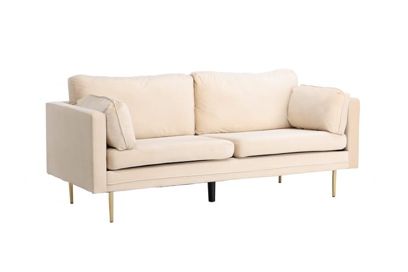 Boom Fløjlssofa 3-personers - Beige - Møbler - Sofaer - Velour sofaer
