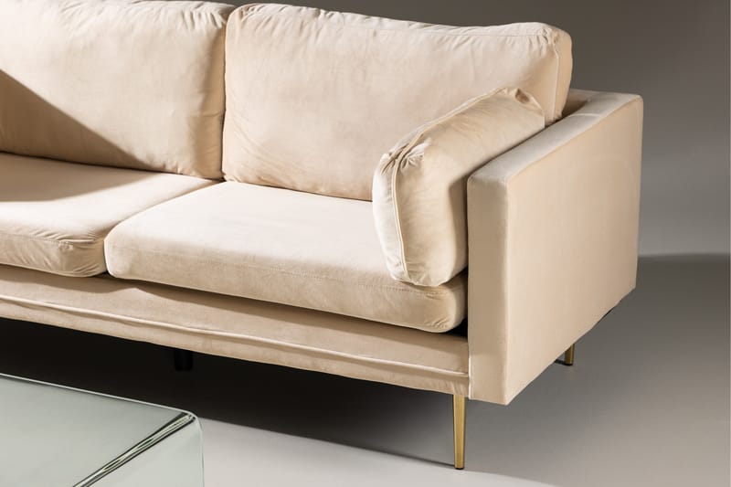 Boom Fløjlssofa 3-personers - Beige - Møbler - Sofaer - Velour sofaer