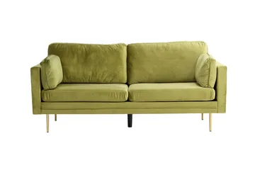 Boom Fløjlssofa 3-personers - Grøn - Møbler - Sofaer - Velour sofaer