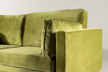 Boom Fløjlssofa 3-personers - Grøn - Møbler - Sofaer - Velour sofaer