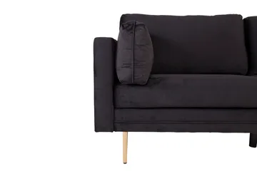 Boom Fløjlssofa 3-personers - Sort - Møbler - Sofaer - Velour sofaer