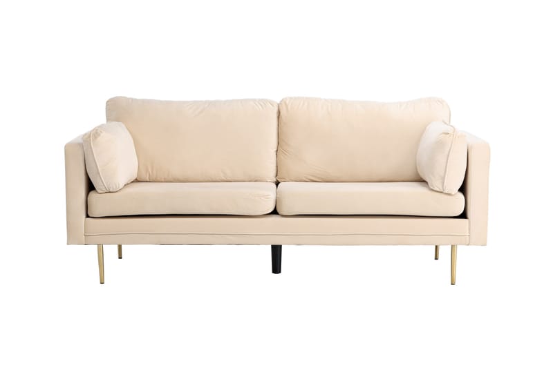 Boom Fløjlssofa 3-personers - Beige - Møbler - Sofaer - Velour sofaer
