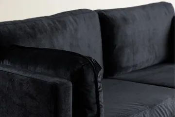 Boom Fløjlssofa 3-personers - Sort - Møbler - Sofaer - Velour sofaer