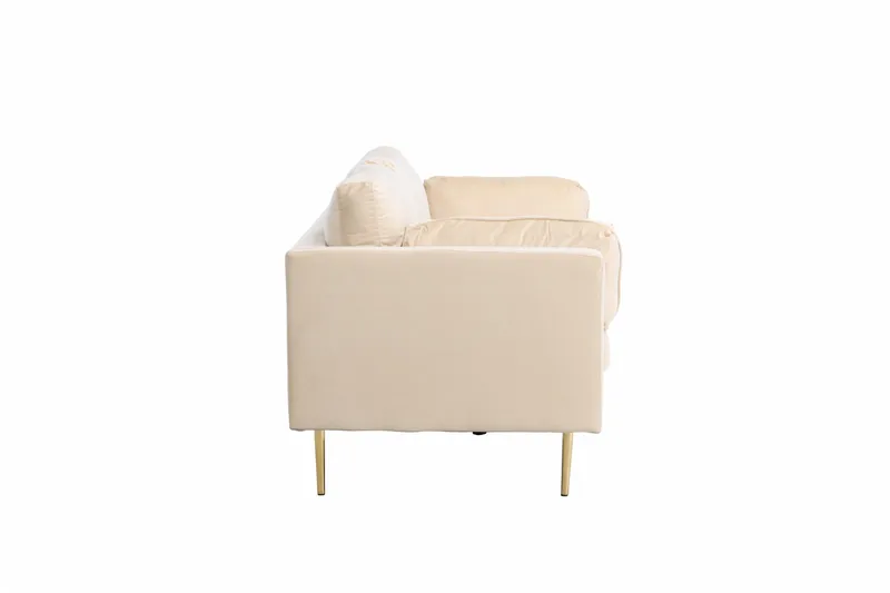 Boom Fløjlssofa 3-personers - Beige - Møbler - Sofaer - Velour sofaer