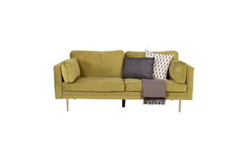 Boom Fløjlssofa 3-personers - Grøn - Møbler - Sofaer - Velour sofaer