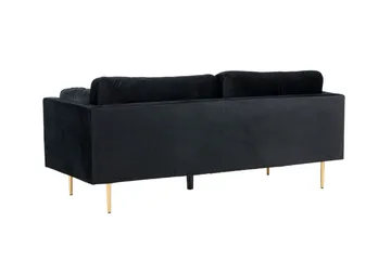 Boom Fløjlssofa 3-personers - Sort - Møbler - Sofaer - Velour sofaer
