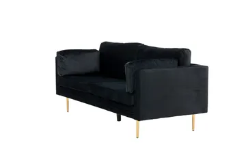 Boom Fløjlssofa 3-personers - Sort - Møbler - Sofaer - Velour sofaer