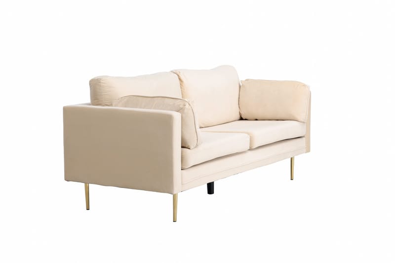 Boom Fløjlssofa 3-personers - Beige - Møbler - Sofaer - Velour sofaer
