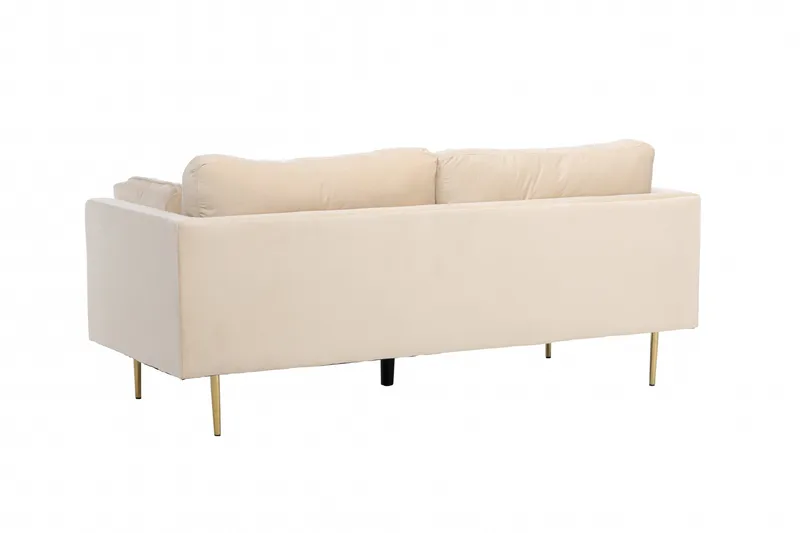Boom Fløjlssofa 3-personers - Beige - Møbler - Sofaer - Velour sofaer
