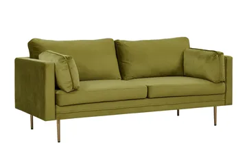 Boom Fløjlssofa 3-personers - Grøn - Møbler - Sofaer - Velour sofaer