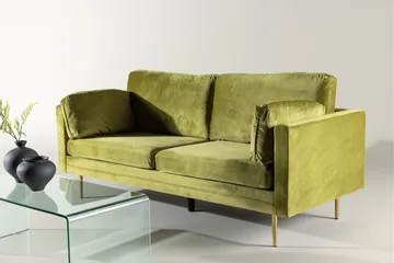 Boom Fløjlssofa 3-personers - Grøn - Møbler - Sofaer - Velour sofaer