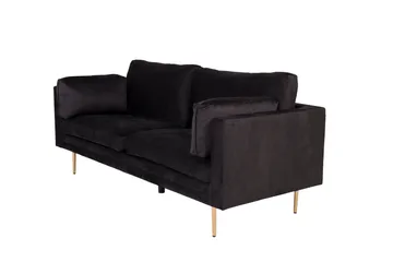 Boom Fløjlssofa 3-personers - Sort - Møbler - Sofaer - Velour sofaer