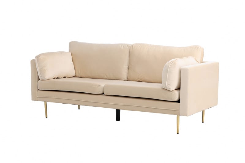 Boom Fløjlssofa 3-personers - Beige - Møbler - Sofaer - Velour sofaer