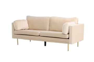 Boom Fløjlssofa 3-personers - Beige - Møbler - Sofaer - Velour sofaer