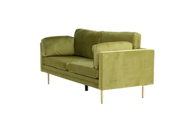Boom Fløjlssofa 3-personers - Grøn - Møbler - Sofaer - Velour sofaer