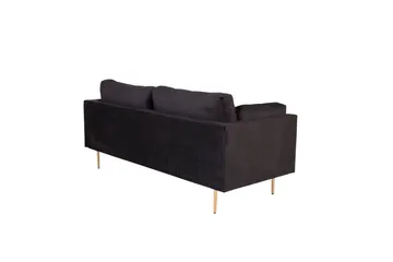Boom Fløjlssofa 3-personers - Sort - Møbler - Sofaer - Velour sofaer