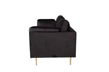 Boom Fløjlssofa 3-personers - Sort - Møbler - Sofaer - Velour sofaer