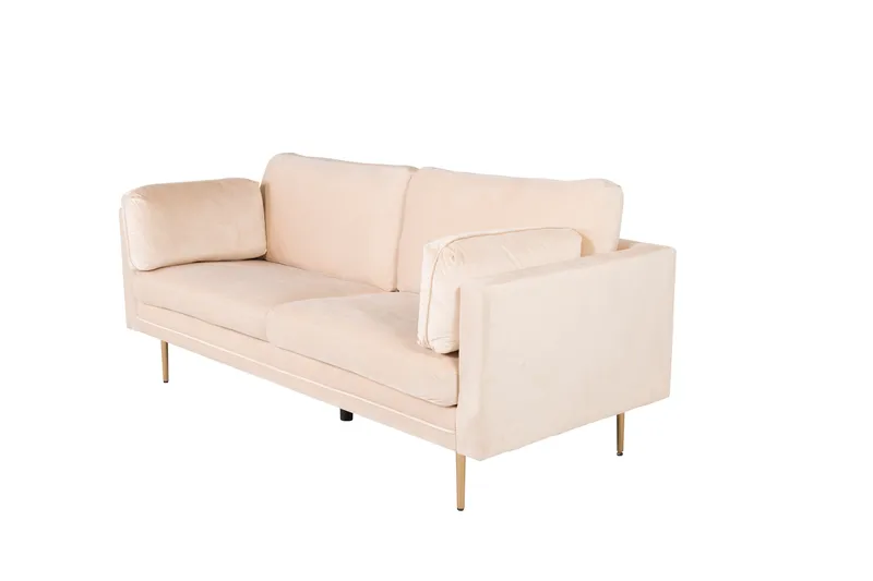 Boom Fløjlssofa 3-personers - Beige - Møbler - Sofaer - Velour sofaer