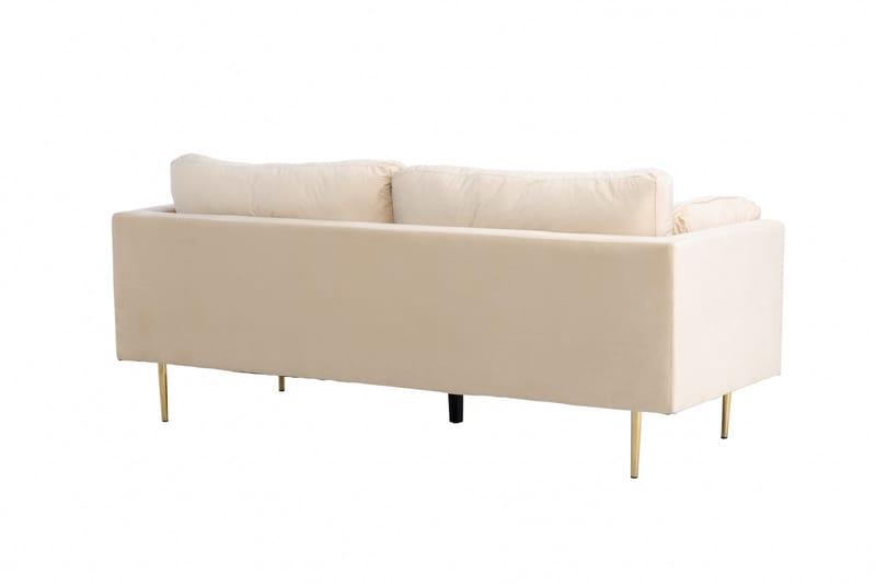 Boom Fløjlssofa 3-personers - Beige - Møbler - Sofaer - Velour sofaer