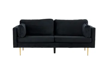 Boom Fløjlssofa 3-personers - Sort - Møbler - Sofaer - Velour sofaer