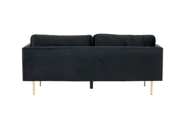 Boom Fløjlssofa 3-personers - Sort - Møbler - Sofaer - Velour sofaer
