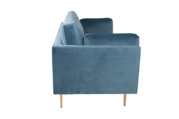 Boom Fløjlssofa 3-personers - Blå - Møbler - Sofaer - Velour sofaer