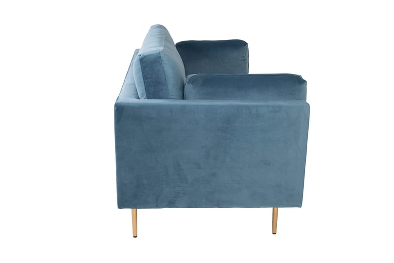 Boom Fløjlssofa 3-personers - Blå - Møbler - Sofaer - Velour sofaer