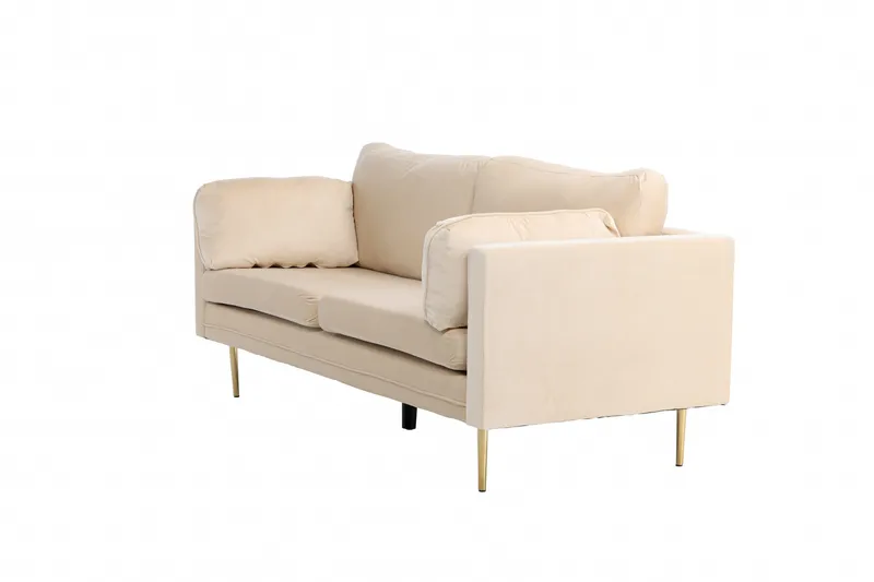Boom Fløjlssofa 3-personers - Beige - Møbler - Sofaer - Velour sofaer