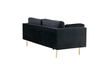 Boom Fløjlssofa 3-personers - Sort - Møbler - Sofaer - Velour sofaer