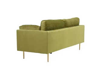Boom Fløjlssofa 3-personers - Grøn - Møbler - Sofaer - Velour sofaer