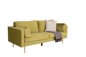 Boom Fløjlssofa 3-personers - Grøn - Møbler - Sofaer - Velour sofaer