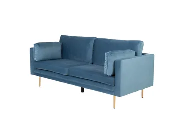 Boom Fløjlssofa 3-personers - Blå - Møbler - Sofaer - Velour sofaer