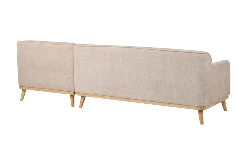 Bree Hjørnesofa 3-personers - Beige/Lyst træ - Møbler - Sofaer - Hjørnesofa