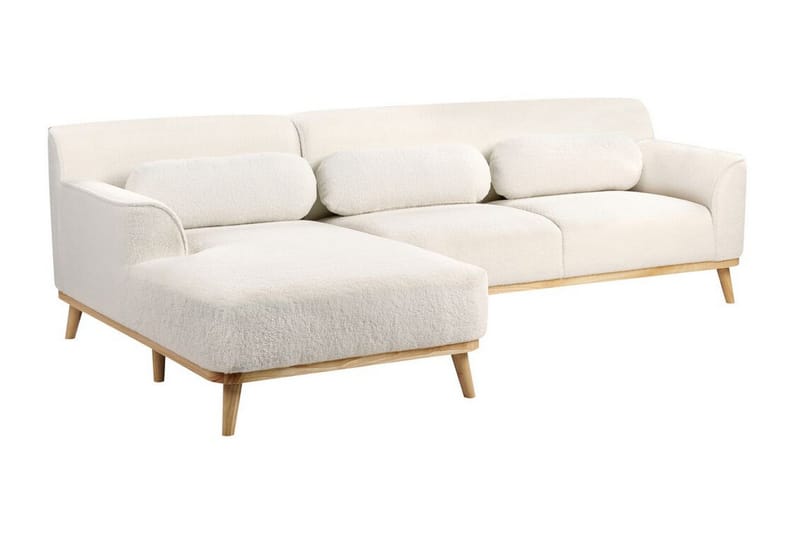 Bree Hjørnesofa 3-personers - Hvid/Lyst træ - Møbler - Sofaer - Sovesofaer