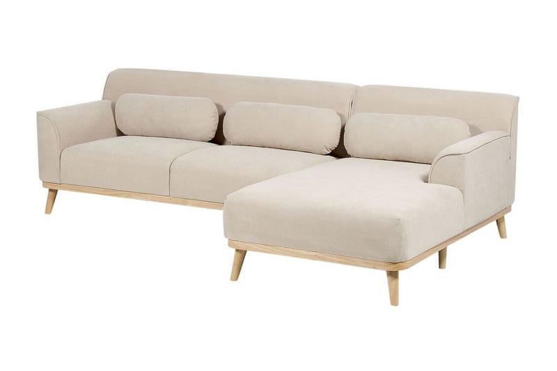Bree Hjørnesofa 3-personers - Beige/Lyst træ - Møbler - Sofaer - Sovesofaer