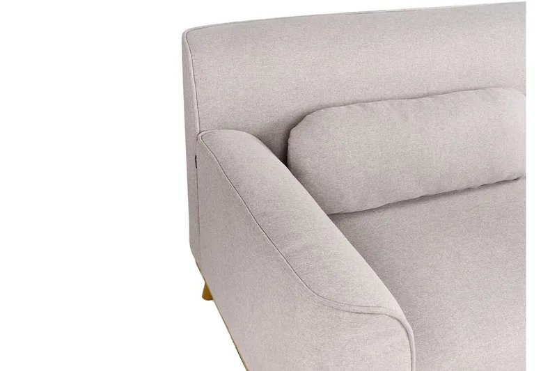 Bree Hjørnesofa 3-personers - Grå/Lyst træ - Møbler - Sofaer - Sovesofaer