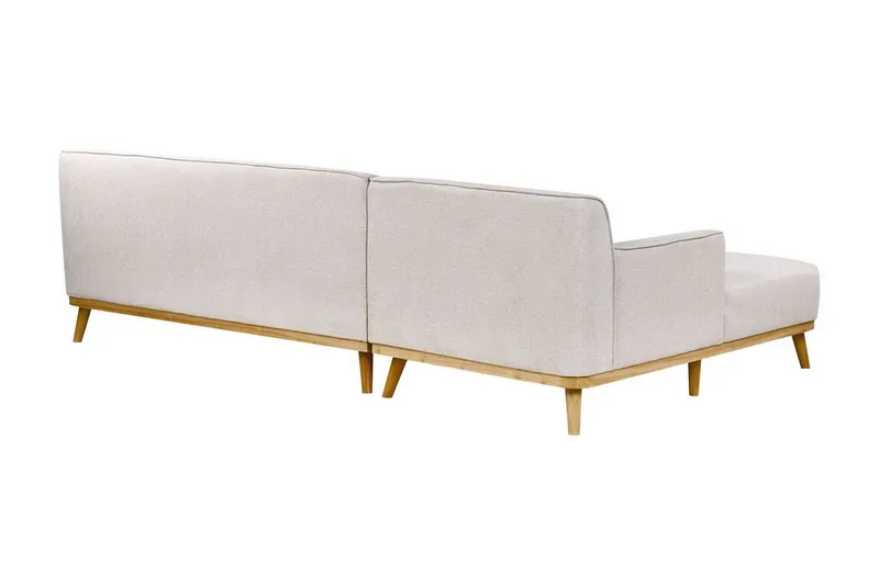 Bree Hjørnesofa 3-personers - Grå/Lyst træ - Møbler - Sofaer - Sovesofaer