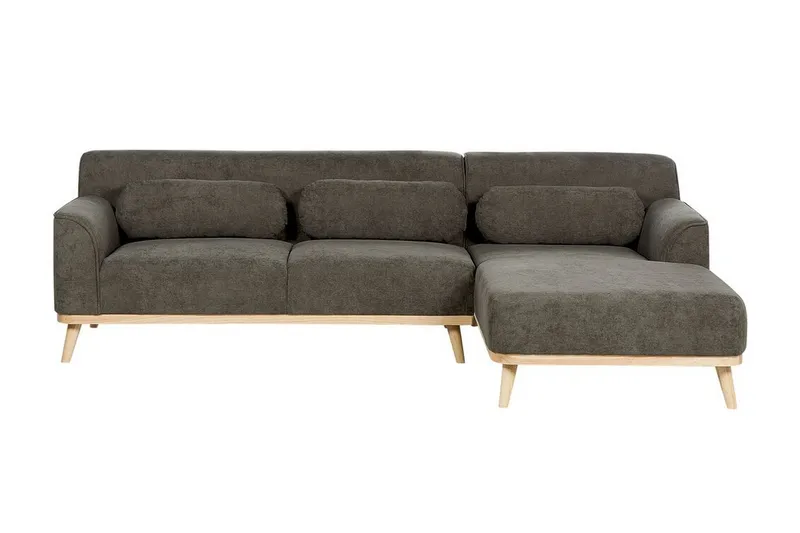 Bree Hjørnesofa 3-personers, Grøn/Lyst træ