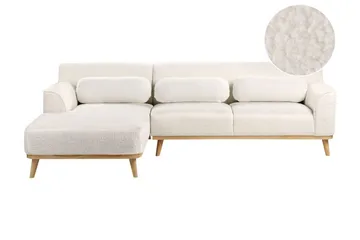 Bree Hjørnesofa 3-personers - Hvid/Lyst træ - Møbler - Sofaer - Sovesofaer