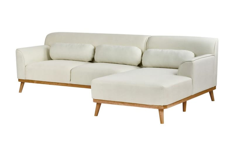 Bree Hjørnesofa 3-personers - Hvid/Lyst træ - Møbler - Sofaer - Sovesofaer