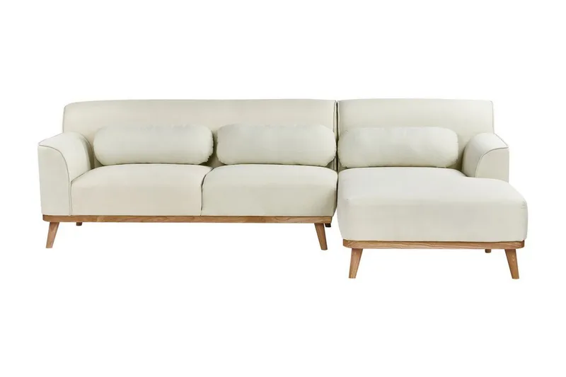 Bree Hjørnesofa 3-personers - Hvid/Lyst træ - Møbler - Sofaer - Sovesofaer