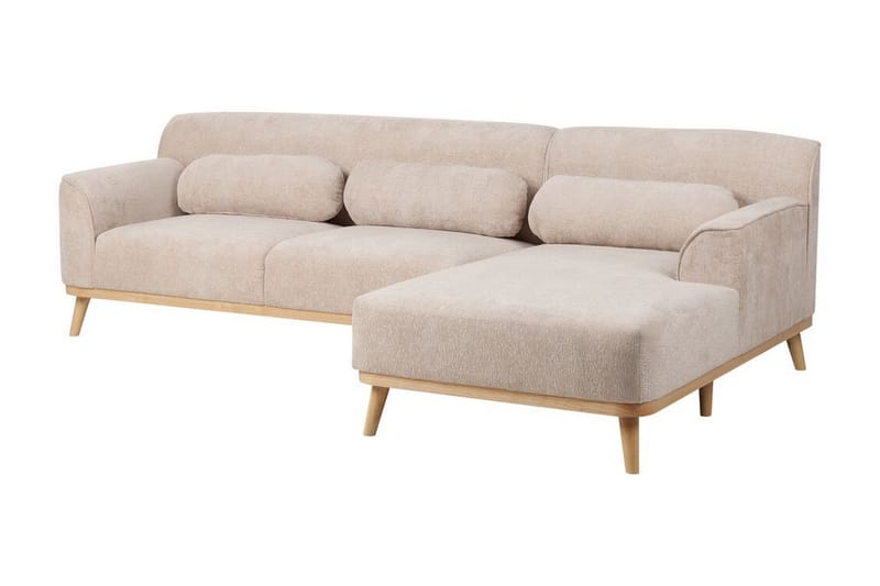 Bree Hjørnesofa 3-personers - Beige/Lyst træ - Møbler - Sofaer - Sovesofaer