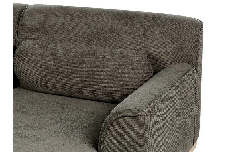 Bree Hjørnesofa 3-personers - Grøn/Lyst træ - Møbler - Sofaer - Hjørnesofa