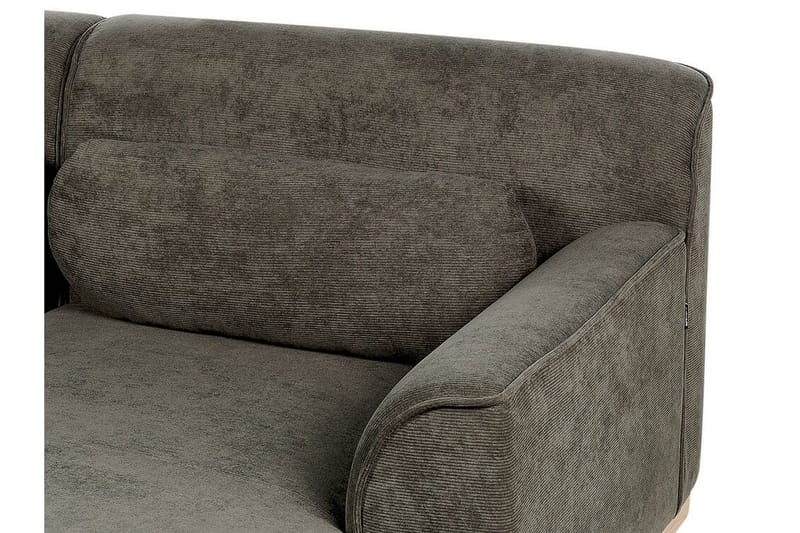 Bree Hjørnesofa 3-personers - Grøn/Lyst træ - Møbler - Sofaer - Sovesofaer