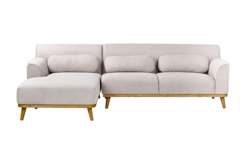 Bree Hjørnesofa 3-personers, Grå/Lyst træ